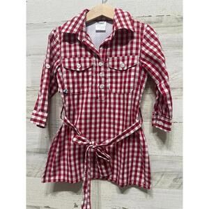 Girls Size 2t Prodoh Red Plaid Fishing Dress - Very Good Used Condition